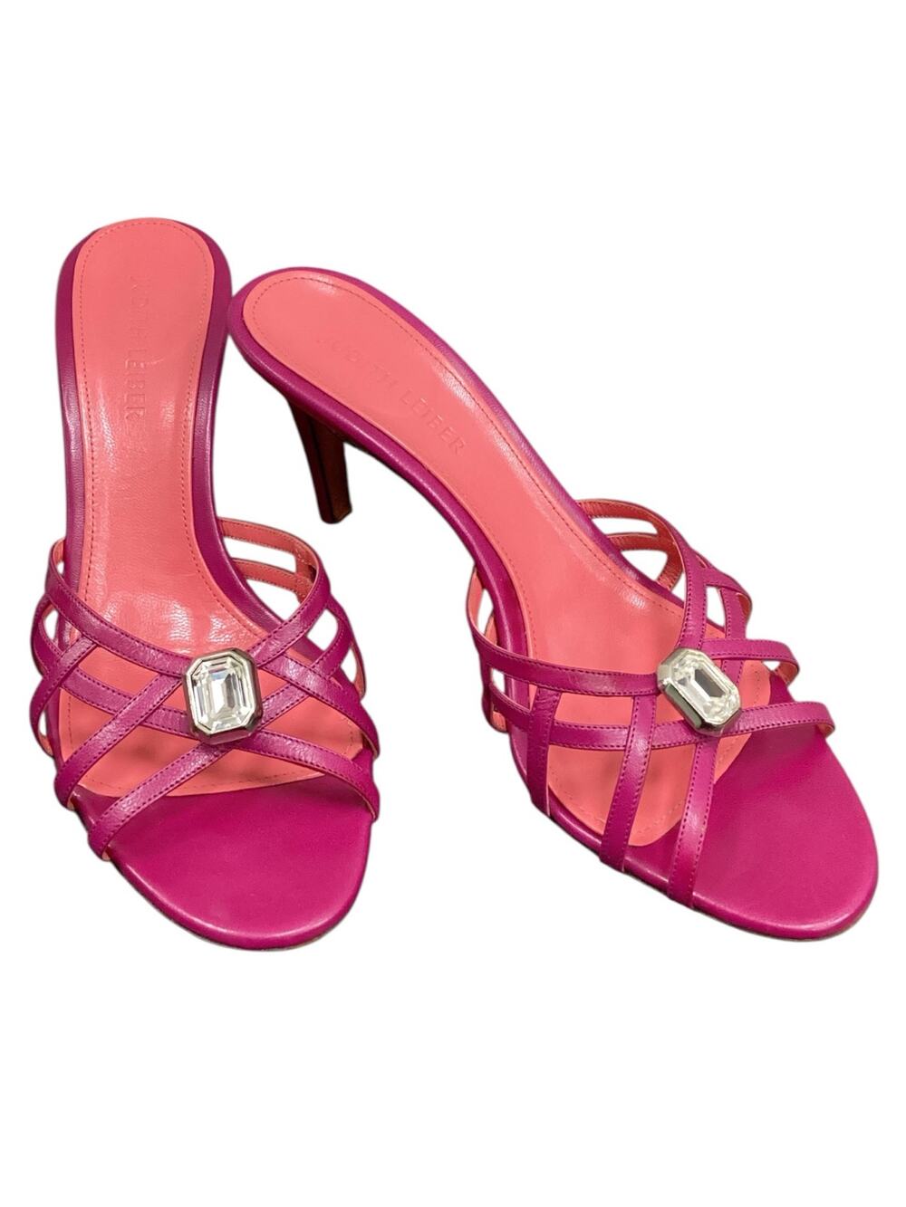 Judith Leiber Fuchsia Kitten Heel